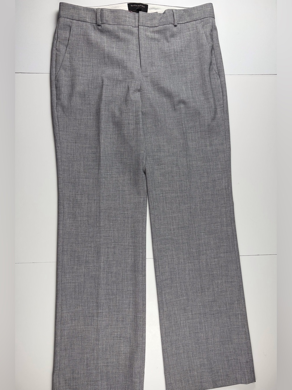 Banana Republic Logan Dress Pants Size 10 Grey Classic Unlined Poly/Rayon
